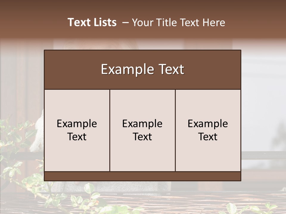 Portrait Daydream Mature PowerPoint Template