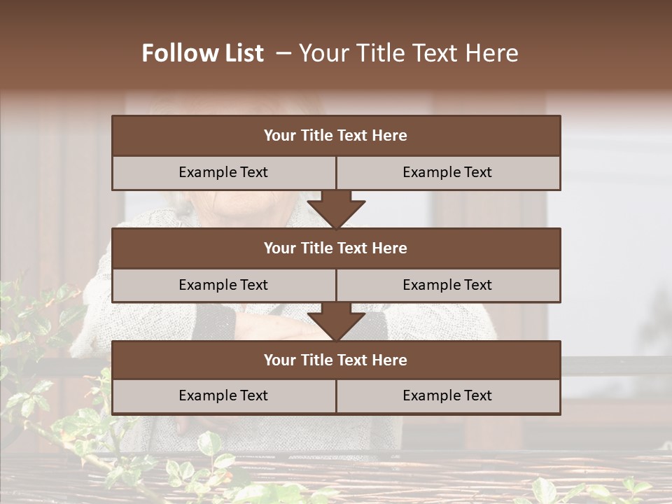 Portrait Daydream Mature PowerPoint Template