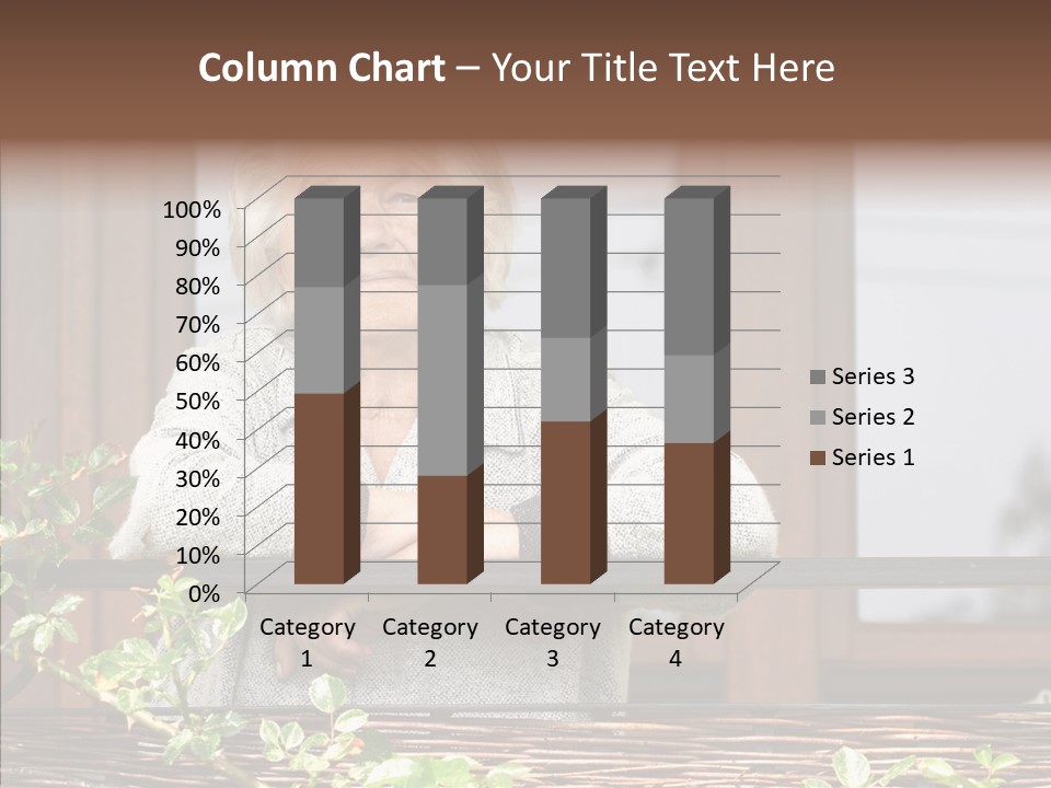 Portrait Daydream Mature PowerPoint Template