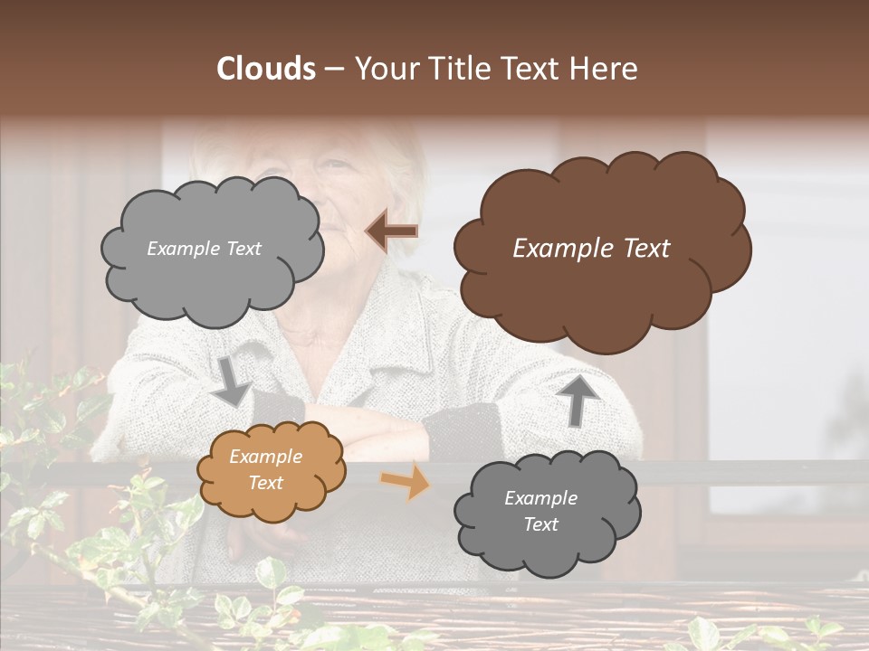 Portrait Daydream Mature PowerPoint Template