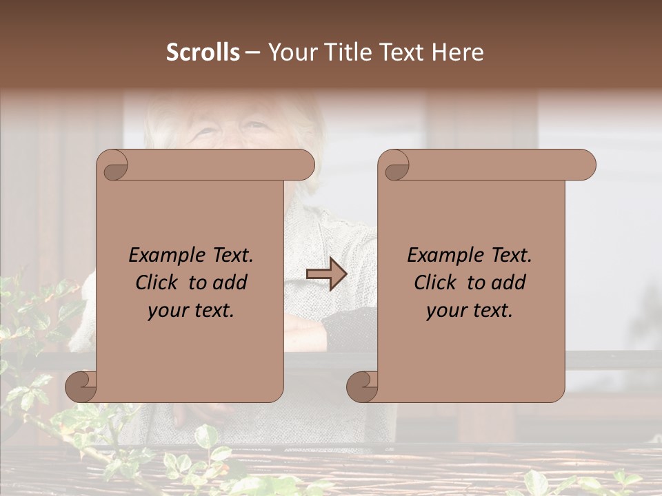 Portrait Daydream Mature PowerPoint Template