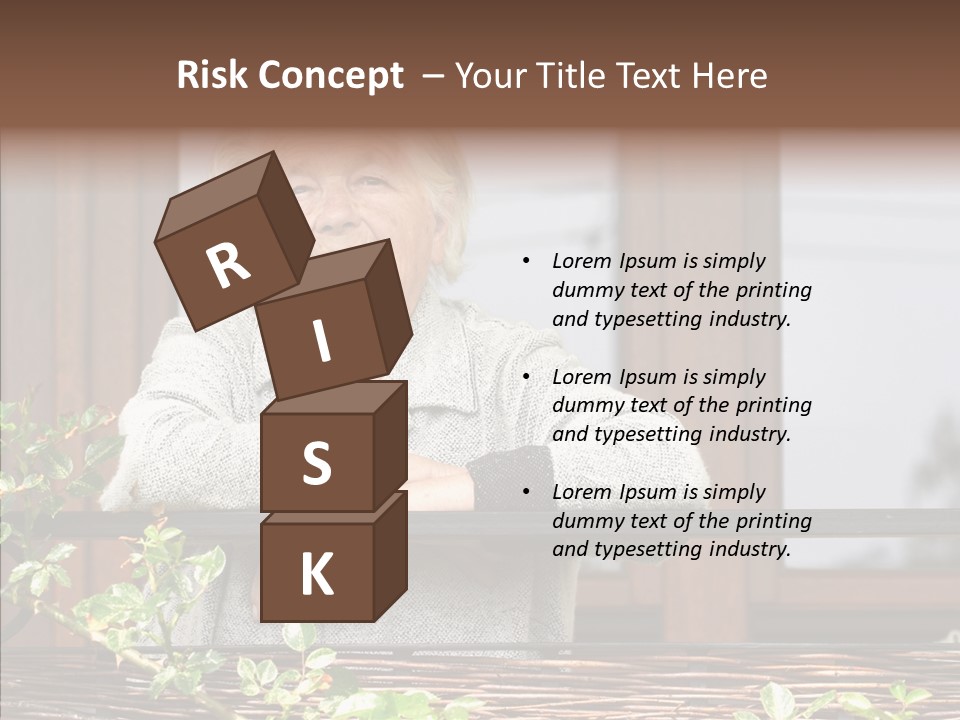 Portrait Daydream Mature PowerPoint Template