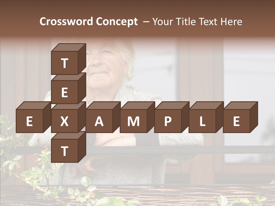 Portrait Daydream Mature PowerPoint Template