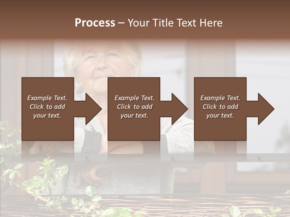Portrait Daydream Mature PowerPoint Template