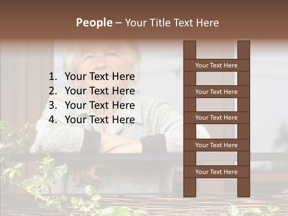 Portrait Daydream Mature PowerPoint Template