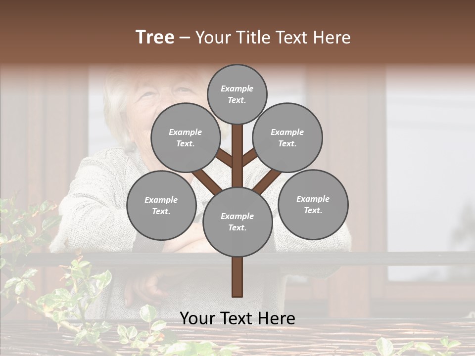 Portrait Daydream Mature PowerPoint Template