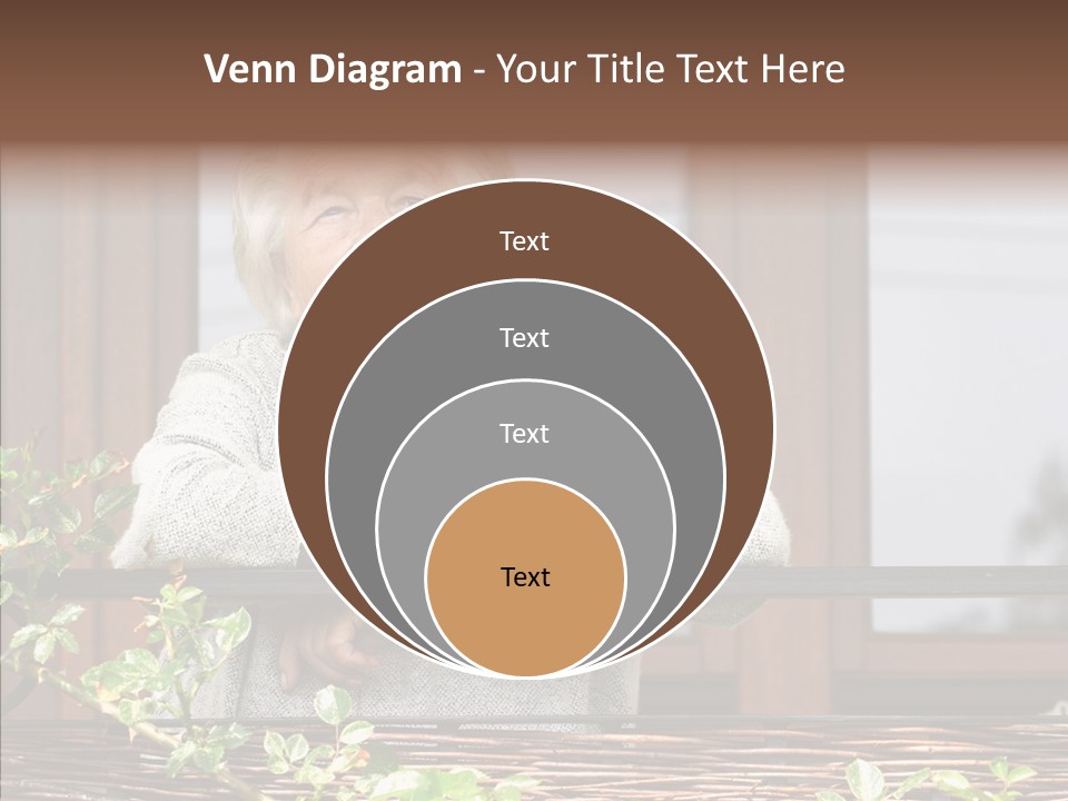 Portrait Daydream Mature PowerPoint Template