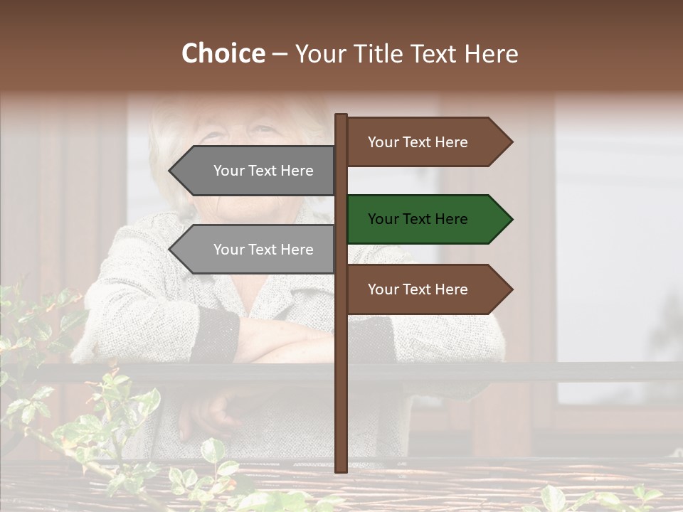 Portrait Daydream Mature PowerPoint Template