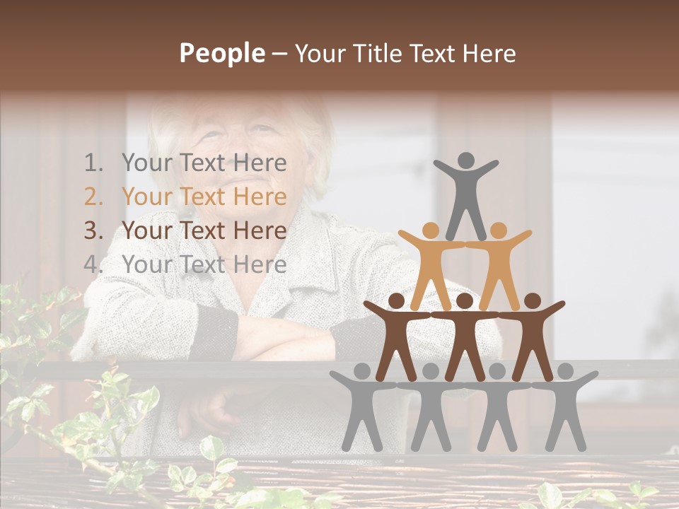 Portrait Daydream Mature PowerPoint Template