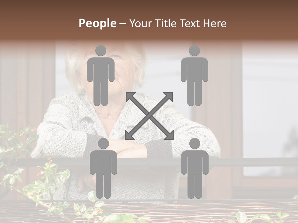 Portrait Daydream Mature PowerPoint Template