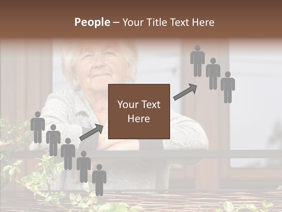 Portrait Daydream Mature PowerPoint Template