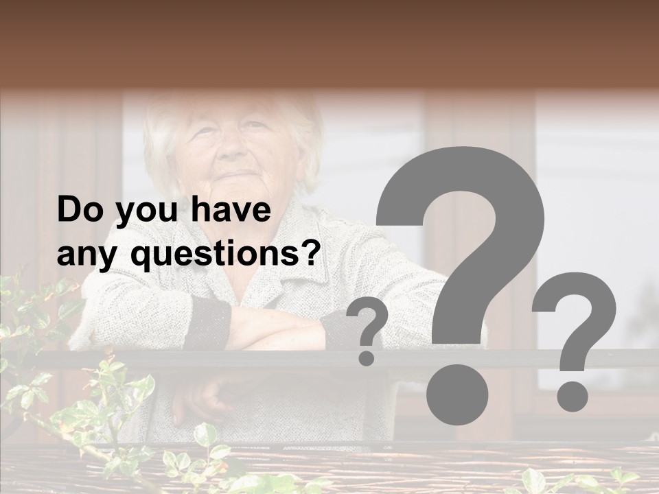 Portrait Daydream Mature PowerPoint Template