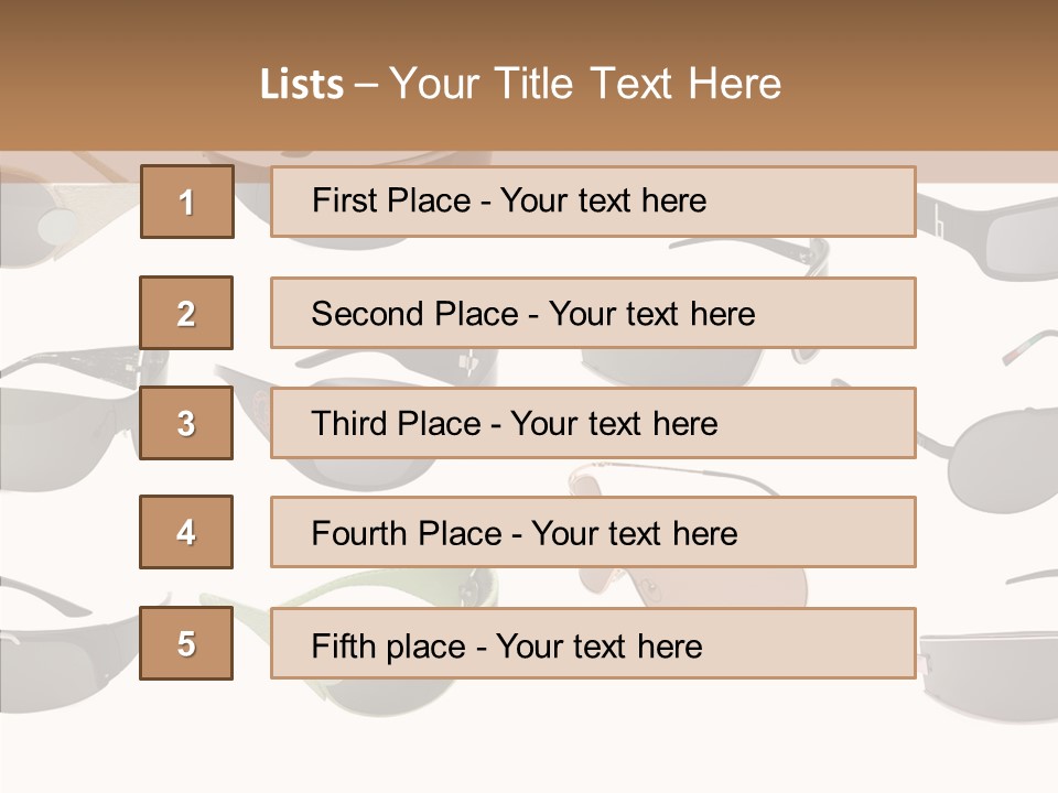 Optics Eye Glasses Pince Nez PowerPoint Template