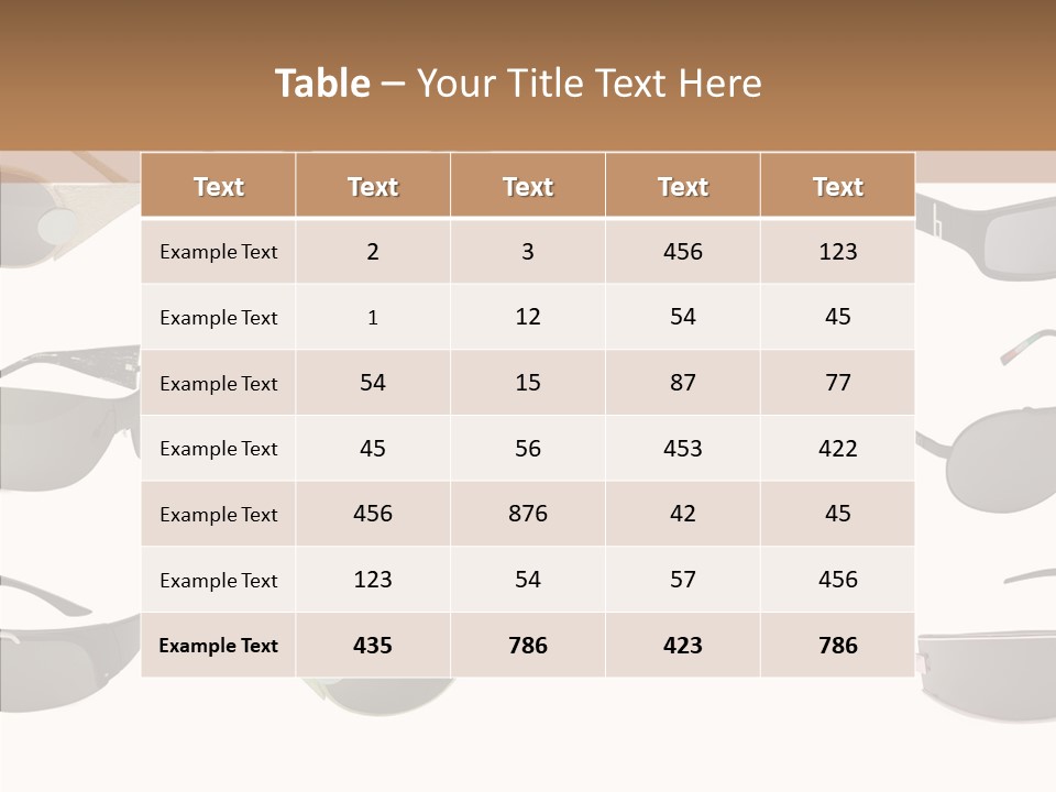 Optics Eye Glasses Pince Nez PowerPoint Template