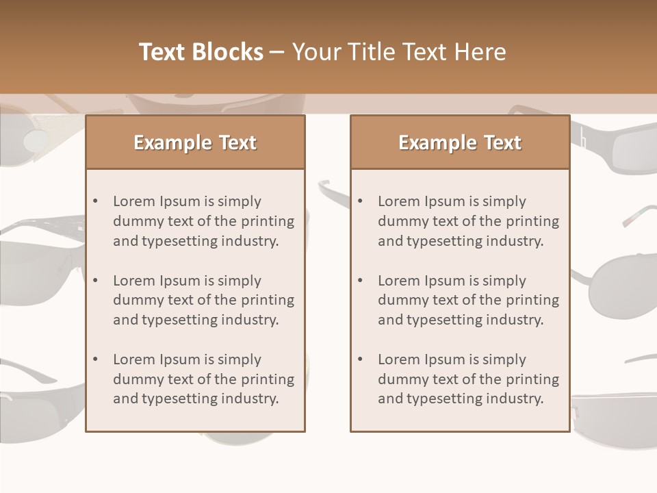 Optics Eye Glasses Pince Nez PowerPoint Template