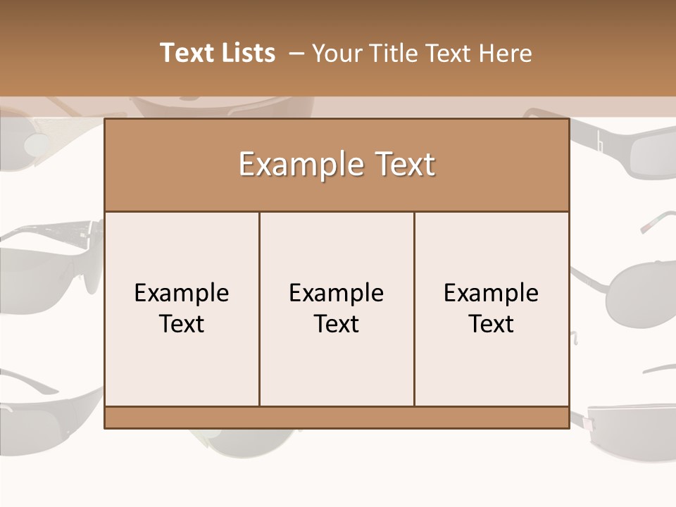 Optics Eye Glasses Pince Nez PowerPoint Template
