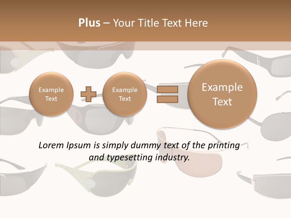 Optics Eye Glasses Pince Nez PowerPoint Template
