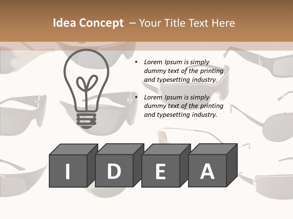 Optics Eye Glasses Pince Nez PowerPoint Template
