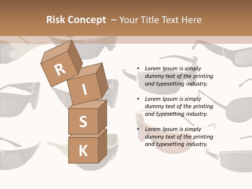 Optics Eye Glasses Pince Nez PowerPoint Template