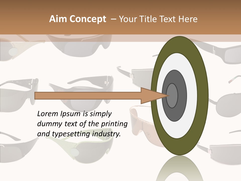 Optics Eye Glasses Pince Nez PowerPoint Template