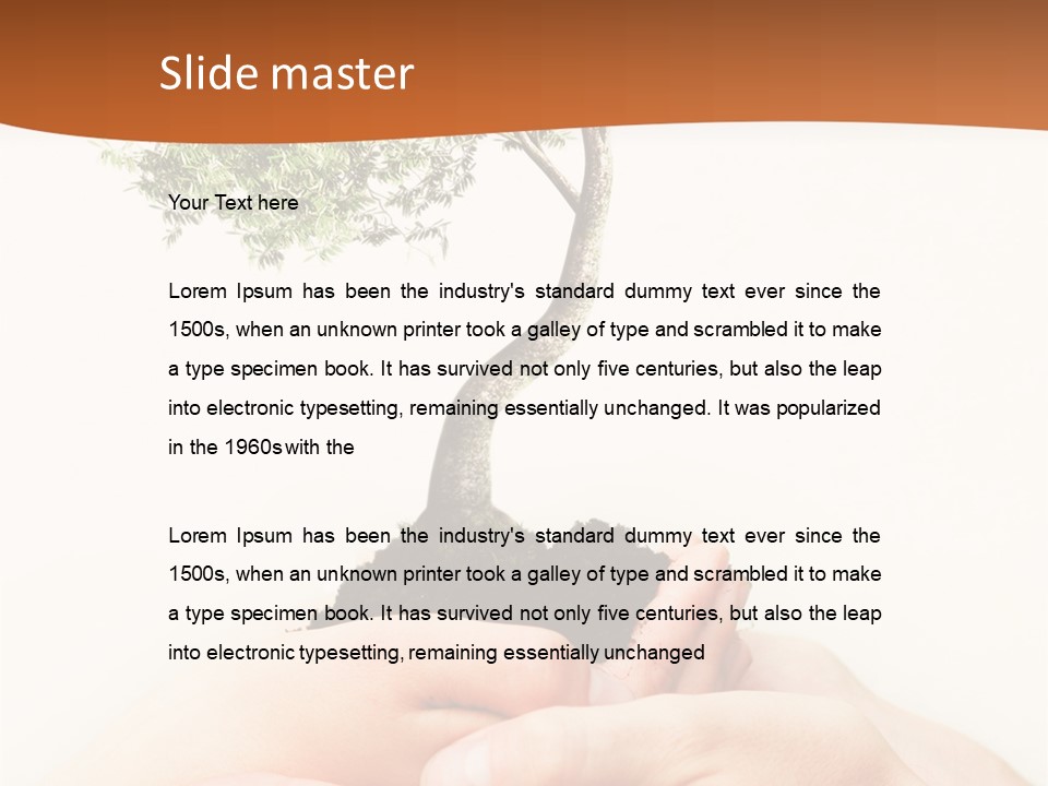 Commitment Branches Female PowerPoint Template