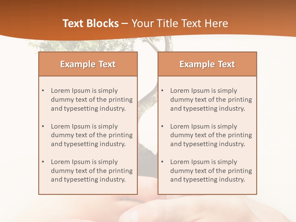 Commitment Branches Female PowerPoint Template