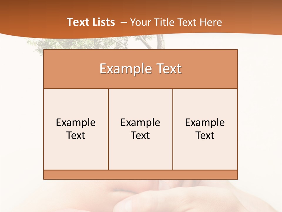 Commitment Branches Female PowerPoint Template