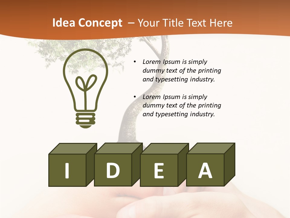 Commitment Branches Female PowerPoint Template