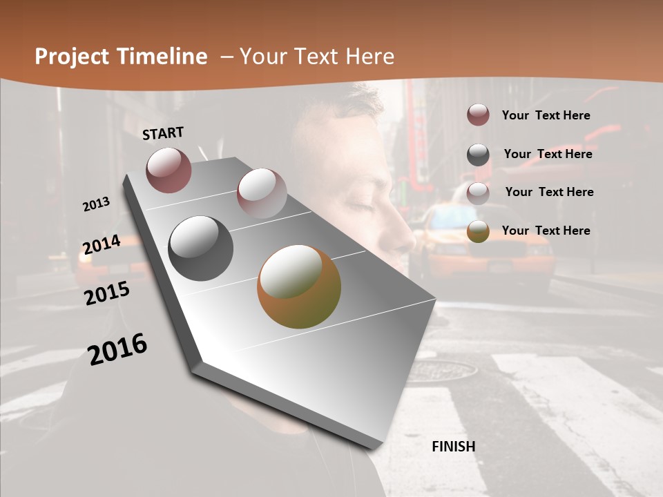 Pop Car Way PowerPoint Template