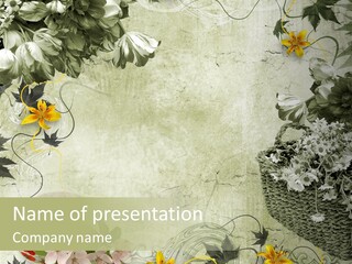 Noise Stained Word PowerPoint Template