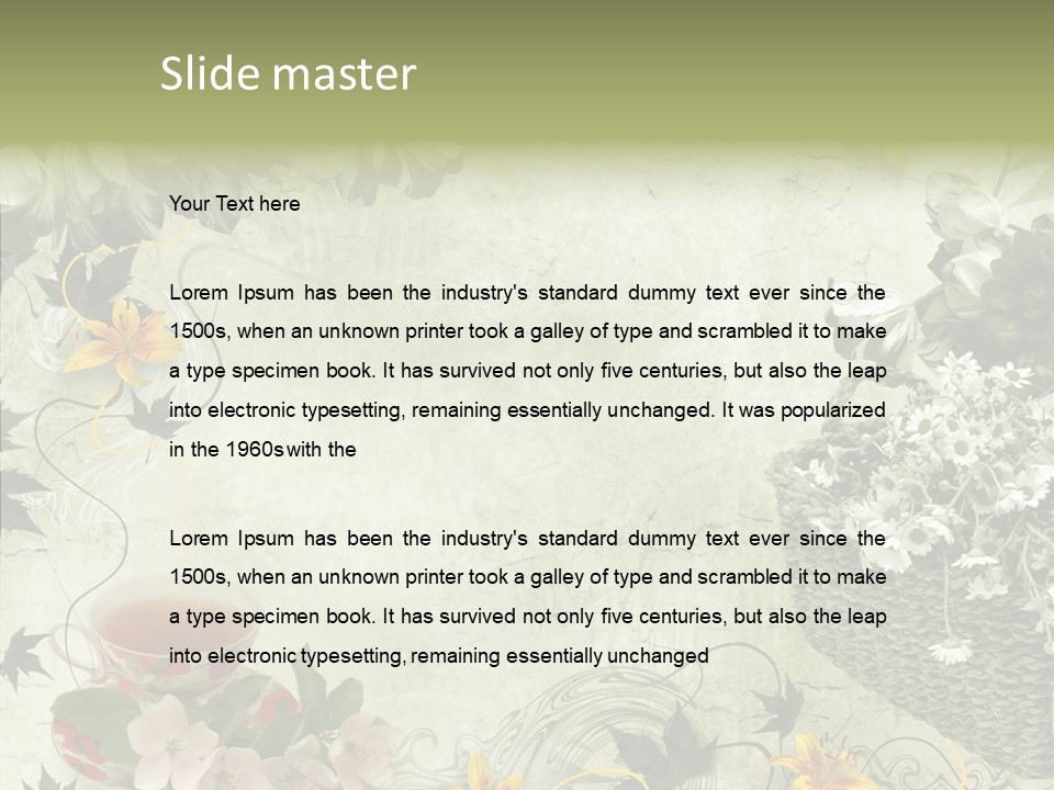 Noise Stained Word PowerPoint Template