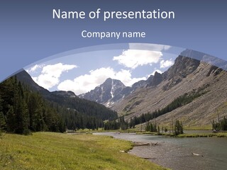 Climbing Mountain Trees PowerPoint Template