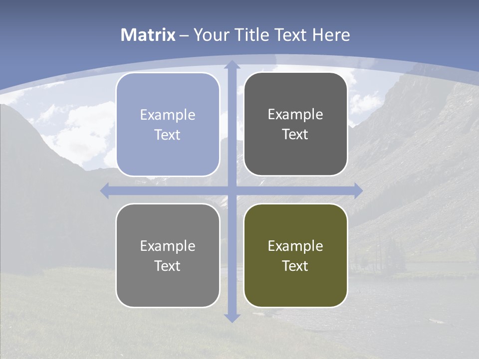 Climbing Mountain Trees PowerPoint Template