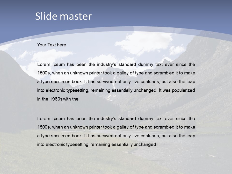 Climbing Mountain Trees PowerPoint Template