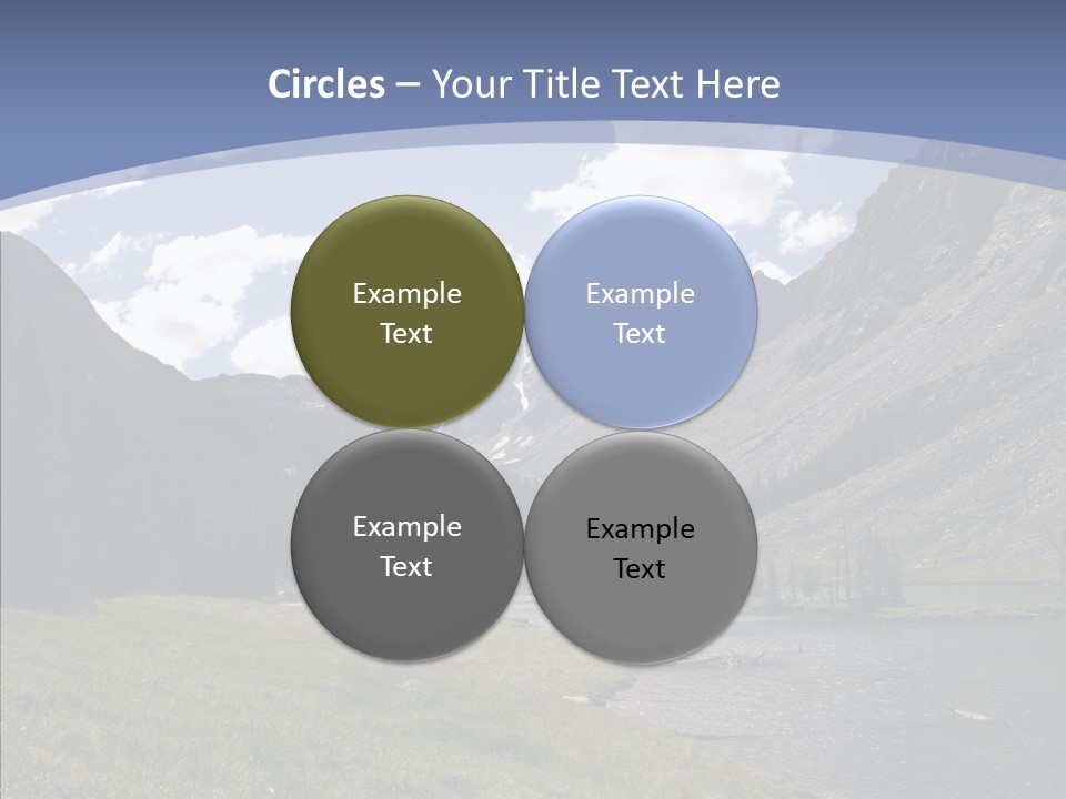 Climbing Mountain Trees PowerPoint Template