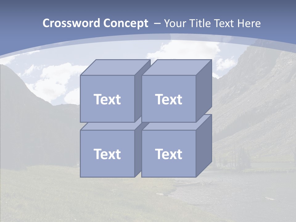 Climbing Mountain Trees PowerPoint Template