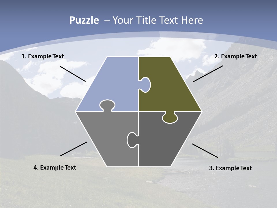 Climbing Mountain Trees PowerPoint Template