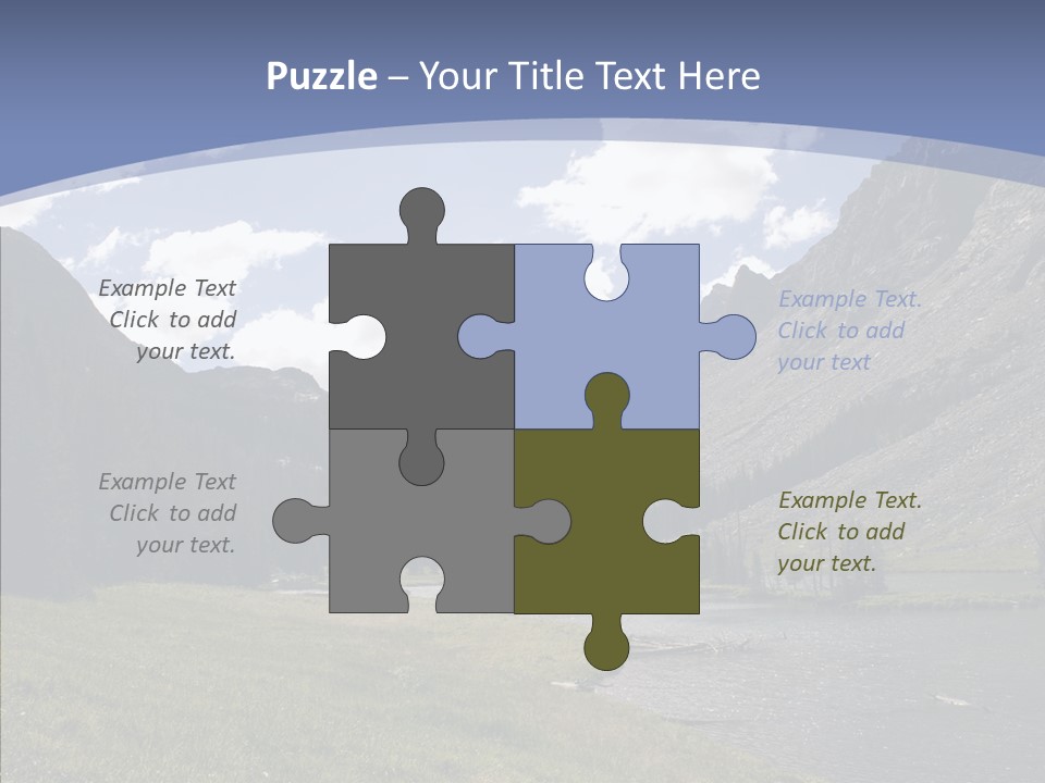 Climbing Mountain Trees PowerPoint Template