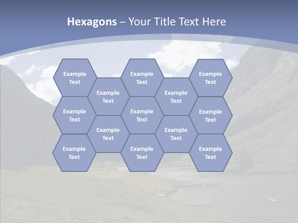 Climbing Mountain Trees PowerPoint Template