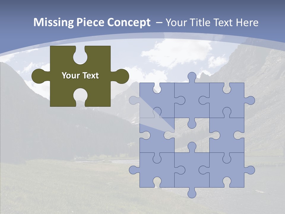 Climbing Mountain Trees PowerPoint Template