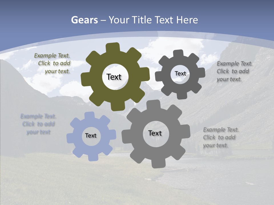 Climbing Mountain Trees PowerPoint Template