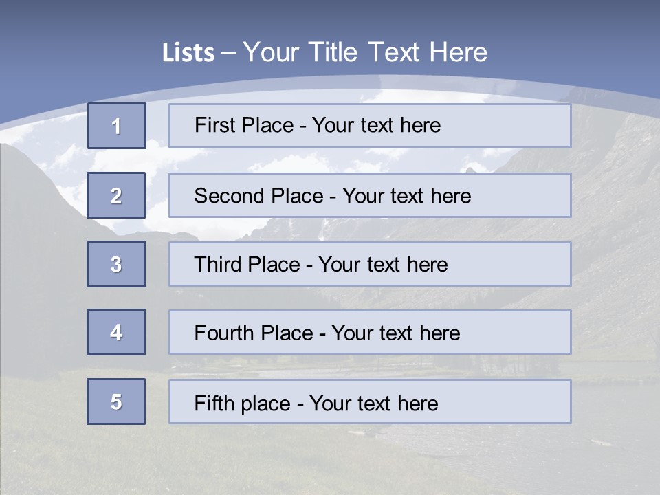 Climbing Mountain Trees PowerPoint Template