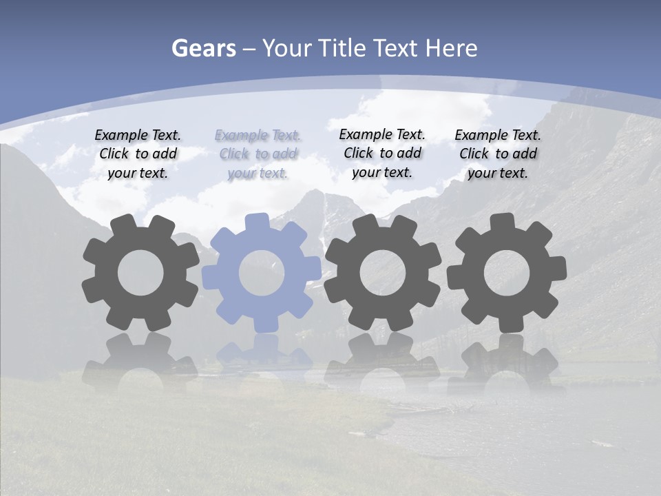 Climbing Mountain Trees PowerPoint Template