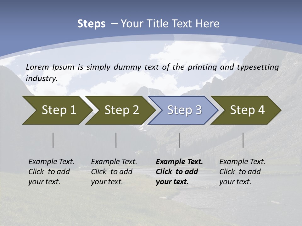 Climbing Mountain Trees PowerPoint Template