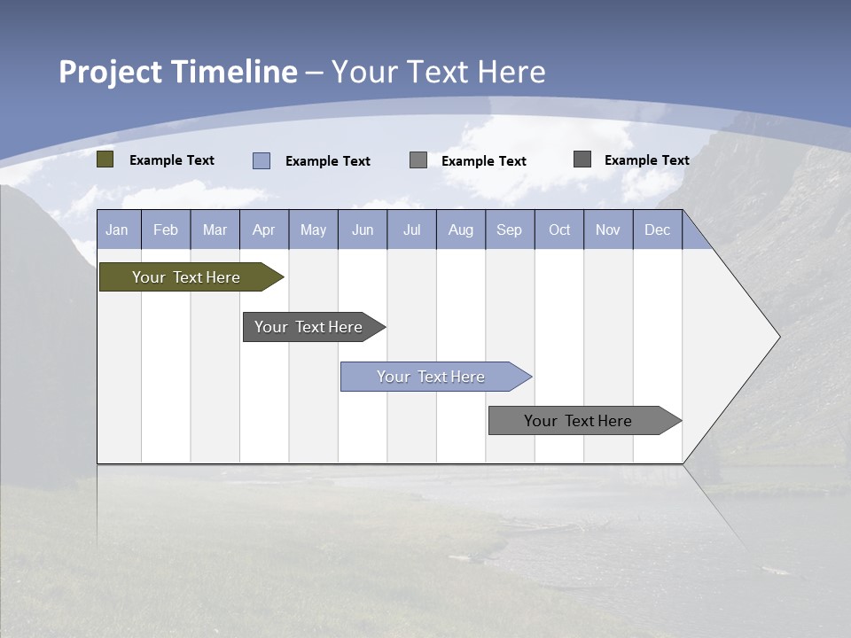 Climbing Mountain Trees PowerPoint Template