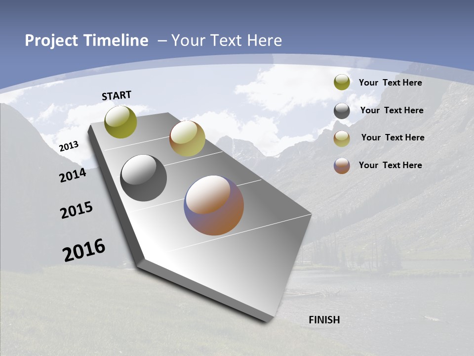 Climbing Mountain Trees PowerPoint Template