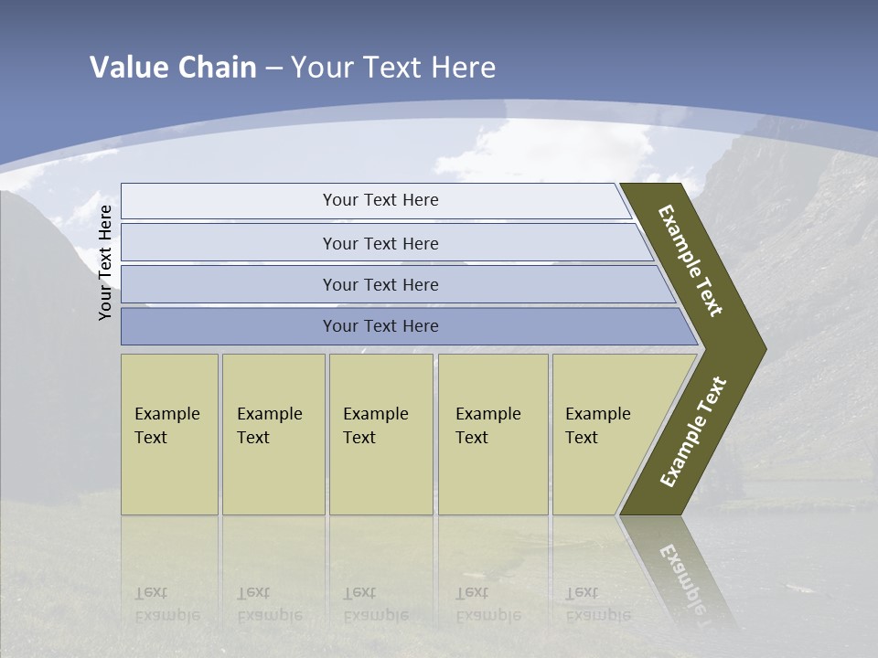 Climbing Mountain Trees PowerPoint Template