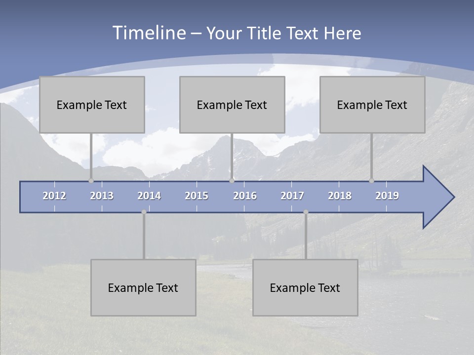 Climbing Mountain Trees PowerPoint Template