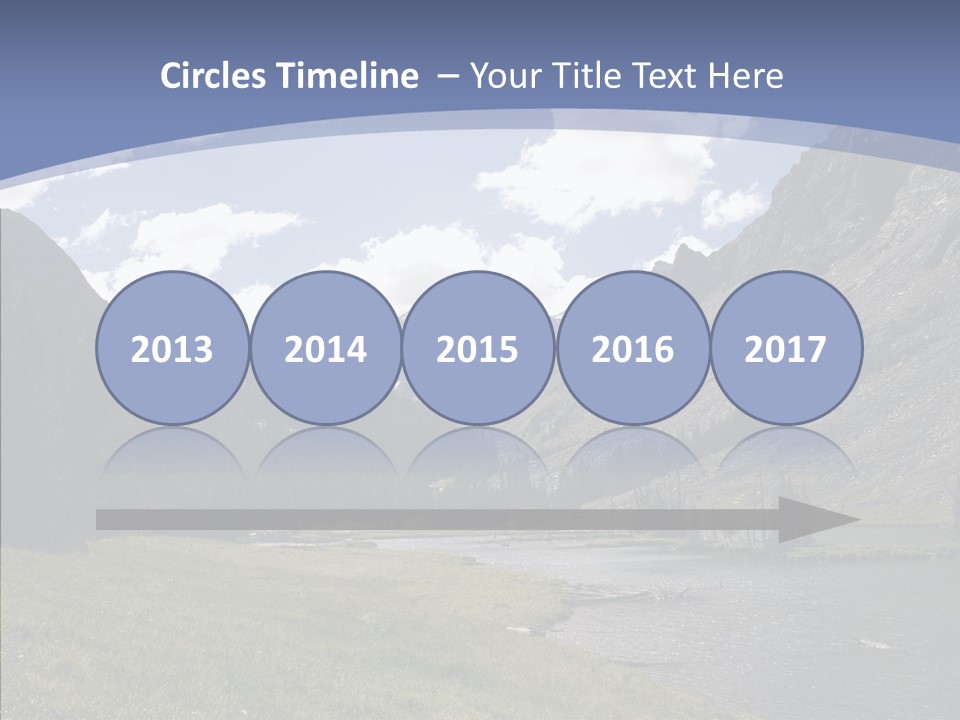 Climbing Mountain Trees PowerPoint Template