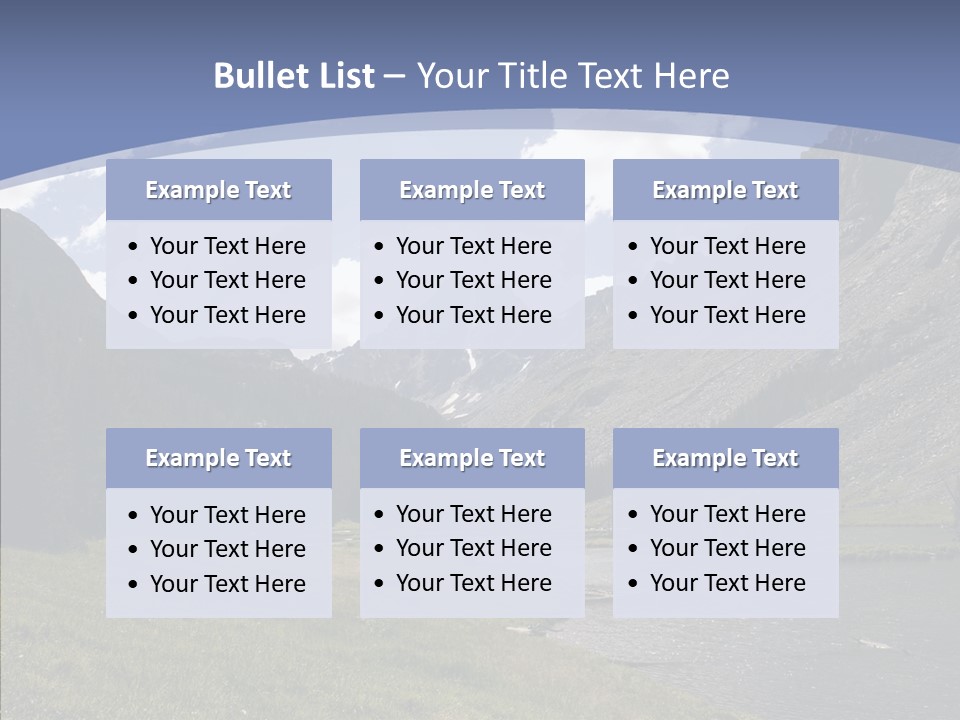 Climbing Mountain Trees PowerPoint Template